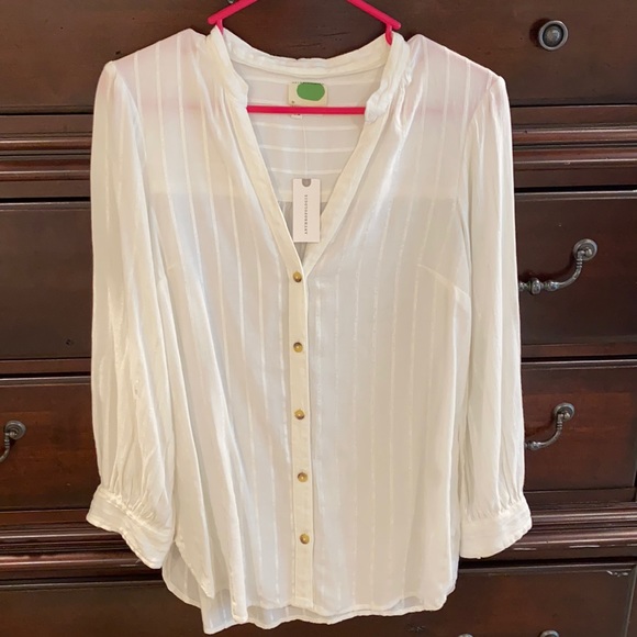 Anthropologie Tops - White blouse— NWT